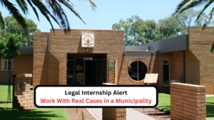 Legal Internship Alert Work With Real Cases in a Municipality