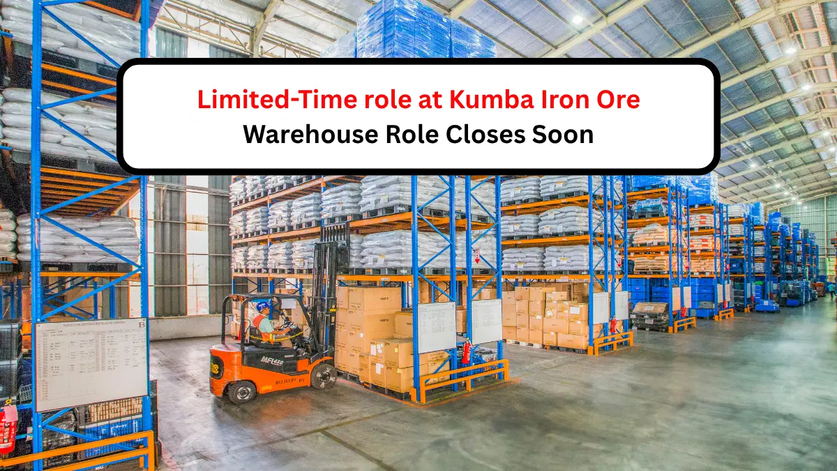 Limited-Time Job at Kumba Iron Ore – Warehouse Role Closes Soon